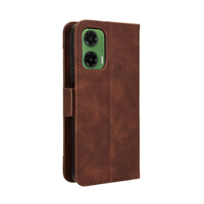 Motorola Moto G35 5G Skin Feel PU Leather Wallet Phone Case with Card Slots, Cash Pocket, Magnetic Closure, Built-In Stand, Full Protection TPU Cover