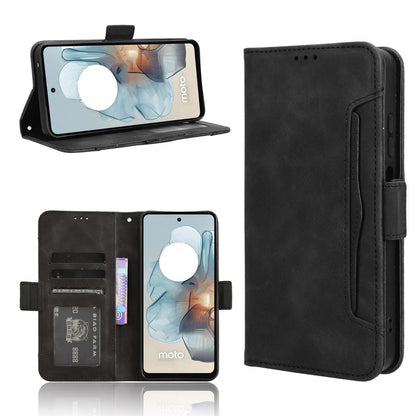 Motorola Moto G45 5G Skin Feel PU Leather Wallet Phone Case with Card Slots, Cash Pocket, Magnetic Closure, Built-In Stand, Full Protection TPU Cover