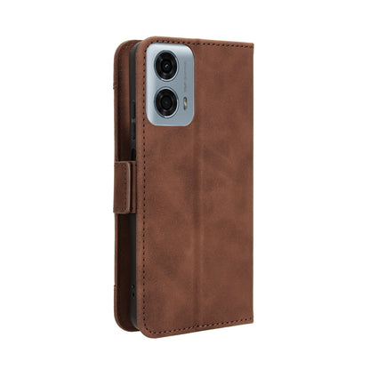 Motorola Moto G34 5G Skin Feel PU Leather Wallet Phone Case with Card Slots, Cash Pocket, Magnetic Closure, Built-In Stand, Full Protection TPU Cover