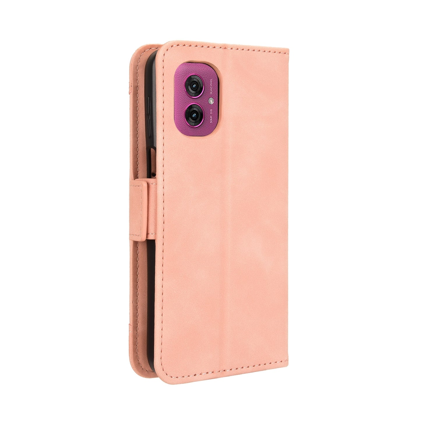 Motorola Moto G55 5G Skin Feel PU Leather Wallet Phone Case with Card Slots, Cash Pocket, Magnetic Closure, Built-In Stand, Full Protection TPU Cover