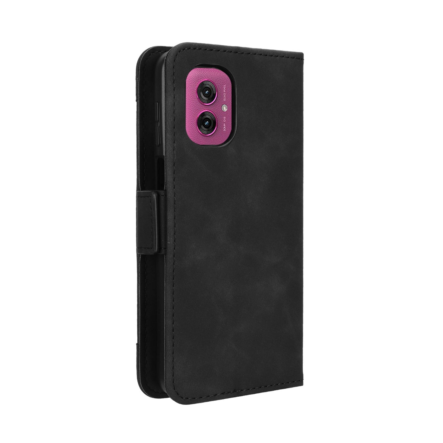 Motorola Moto G55 5G Skin Feel PU Leather Wallet Phone Case with Card Slots, Cash Pocket, Magnetic Closure, Built-In Stand, Full Protection TPU Cover
