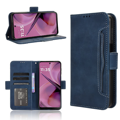 Motorola Moto G55 5G Skin Feel PU Leather Wallet Phone Case with Card Slots, Cash Pocket, Magnetic Closure, Built-In Stand, Full Protection TPU Cover