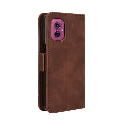Motorola Moto G55 5G Skin Feel PU Leather Wallet Phone Case with Card Slots, Cash Pocket, Magnetic Closure, Built-In Stand, Full Protection TPU Cover