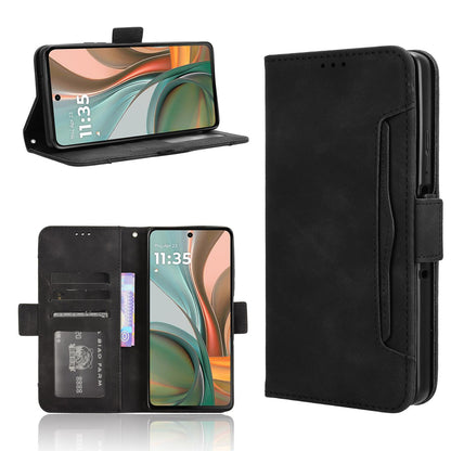 Motorola Moto G75 5G Skin Feel PU Leather Wallet Phone Case with Card Slots, Cash Pocket, Magnetic Closure, Built-In Stand, Full Protection TPU Cover