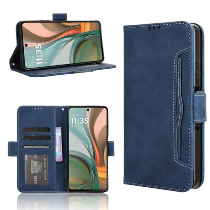 Motorola Moto G75 5G Skin Feel PU Leather Wallet Phone Case with Card Slots, Cash Pocket, Magnetic Closure, Built-In Stand, Full Protection TPU Cover