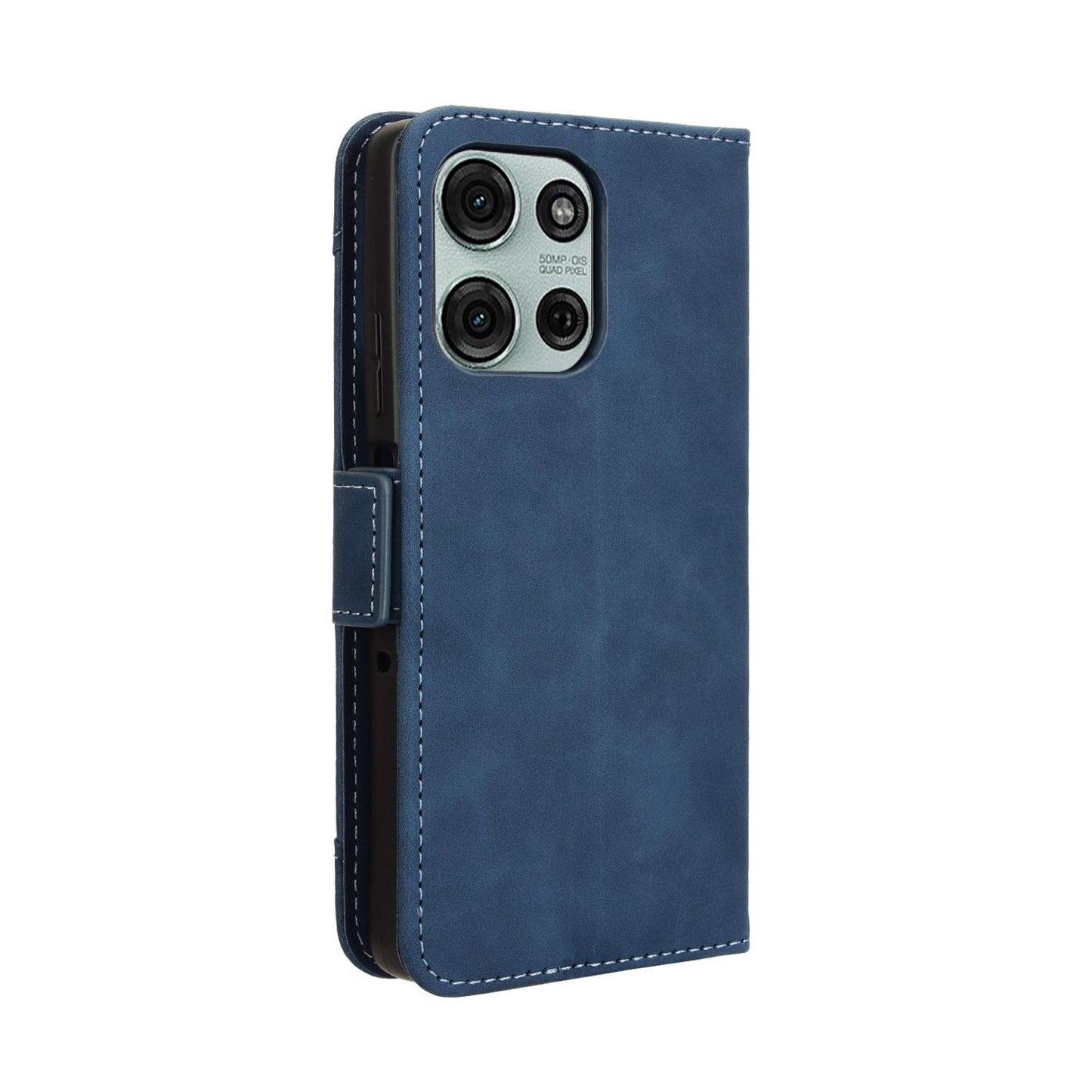 Motorola Moto G75 5G Skin Feel PU Leather Wallet Phone Case with Card Slots, Cash Pocket, Magnetic Closure, Built-In Stand, Full Protection TPU Cover