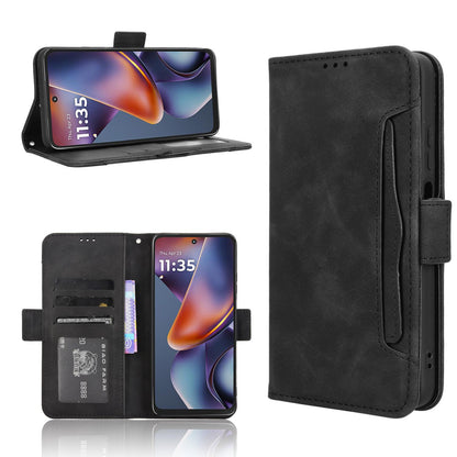 Motorola Moto G 5G 2025 Skin Feel PU Leather Wallet Phone Case with Card Slots, Cash Pocket, Magnetic Closure, Built-In Stand, Full Protection TPU Cover