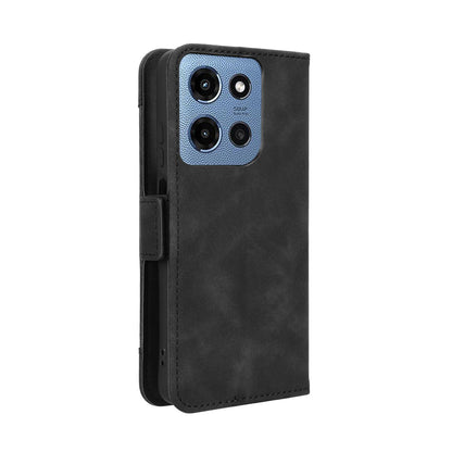Motorola Moto G 5G 2025 Skin Feel PU Leather Wallet Phone Case with Card Slots, Cash Pocket, Magnetic Closure, Built-In Stand, Full Protection TPU Cover