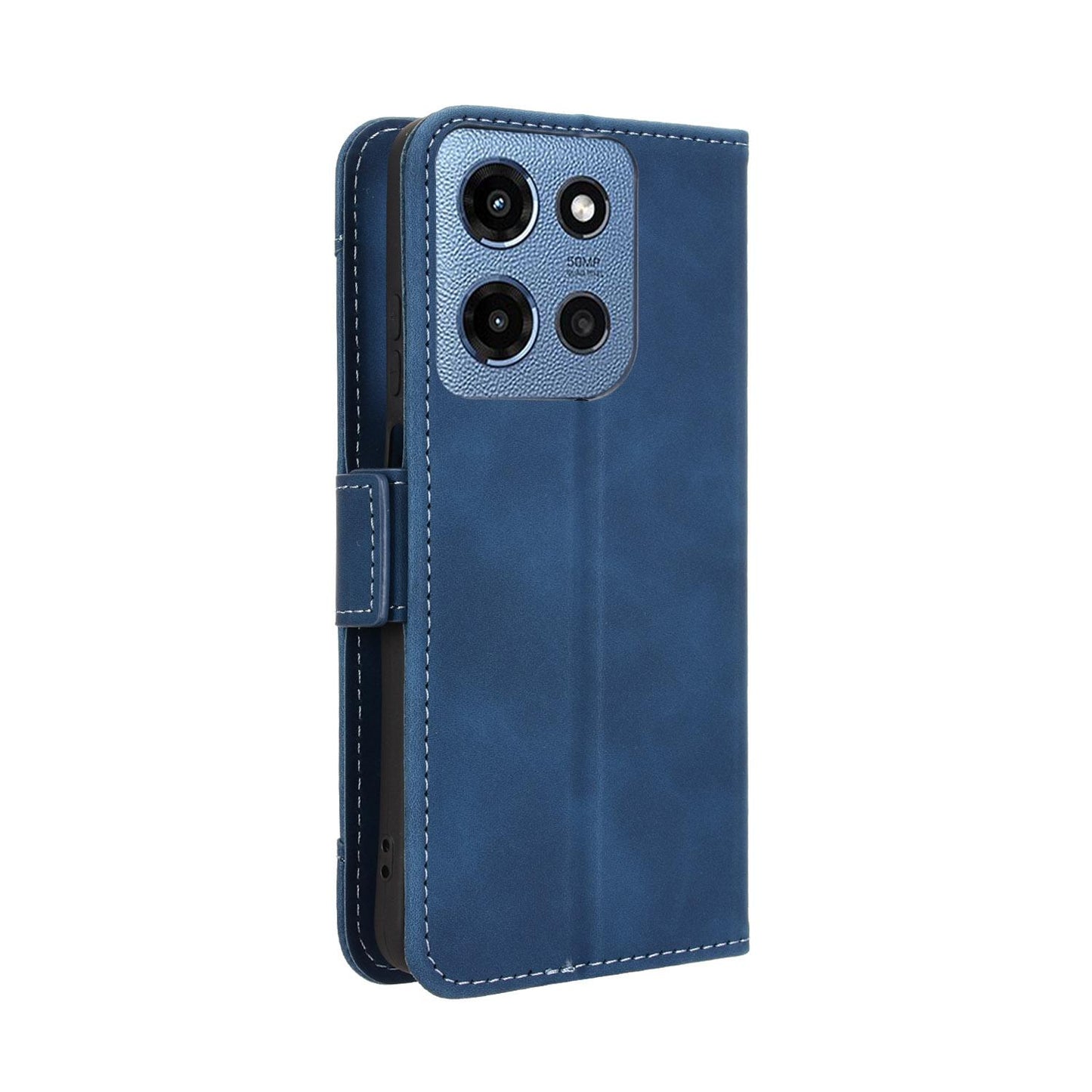 Motorola Moto G 5G 2025 Skin Feel PU Leather Wallet Phone Case with Card Slots, Cash Pocket, Magnetic Closure, Built-In Stand, Full Protection TPU Cover