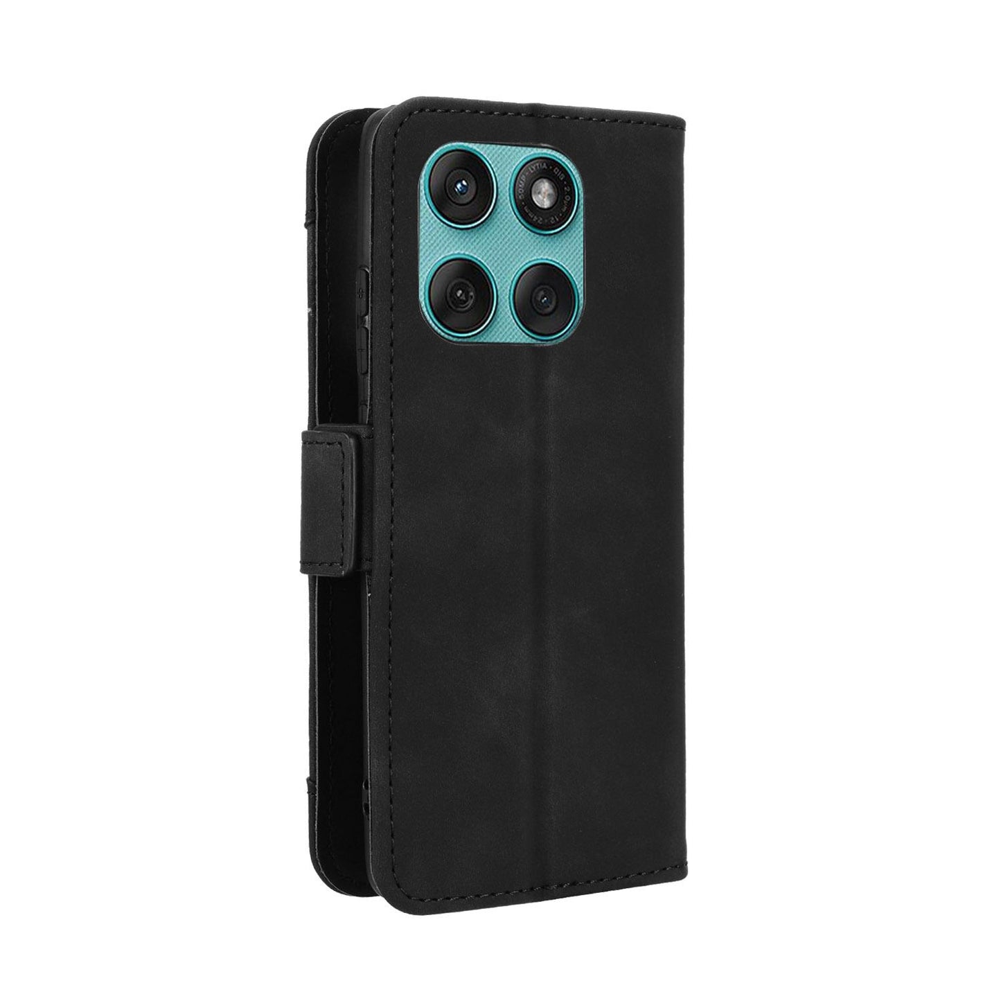 Motorola Edge 60 Fusion Skin Feel PU Leather Wallet Phone Case with Card Slots, Cash Pocket, Magnetic Closure, Built-In Stand, Full Protection TPU Cover