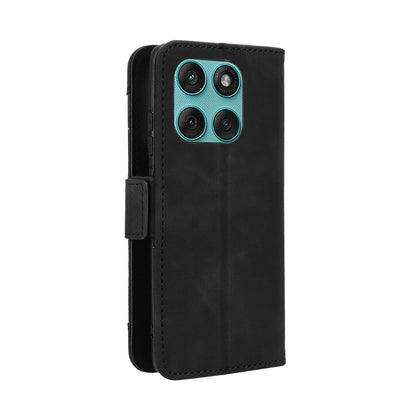 Motorola Edge 60 Fusion Skin Feel PU Leather Wallet Phone Case with Card Slots, Cash Pocket, Magnetic Closure, Built-In Stand, Full Protection TPU Cover