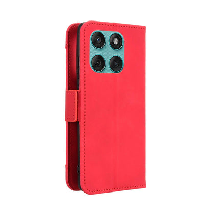 Motorola Edge 60 Fusion Skin Feel PU Leather Wallet Phone Case with Card Slots, Cash Pocket, Magnetic Closure, Built-In Stand, Full Protection TPU Cover