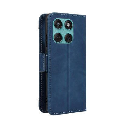 Motorola Edge 60 Fusion Skin Feel PU Leather Wallet Phone Case with Card Slots, Cash Pocket, Magnetic Closure, Built-In Stand, Full Protection TPU Cover
