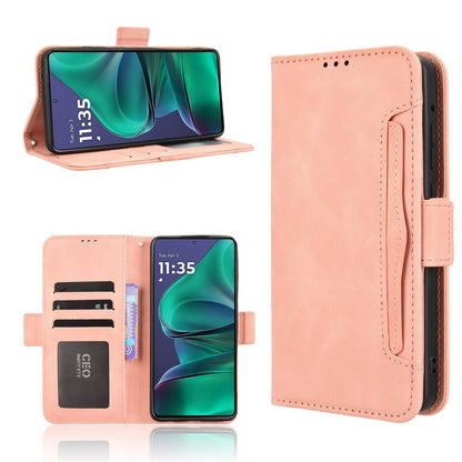 Motorola Moto G Stylus 5G 2025 Skin Feel PU Leather Wallet Phone Case with Card Slots, Cash Pocket, Magnetic Closure, Built-In Stand, Full Protection TPU Cover