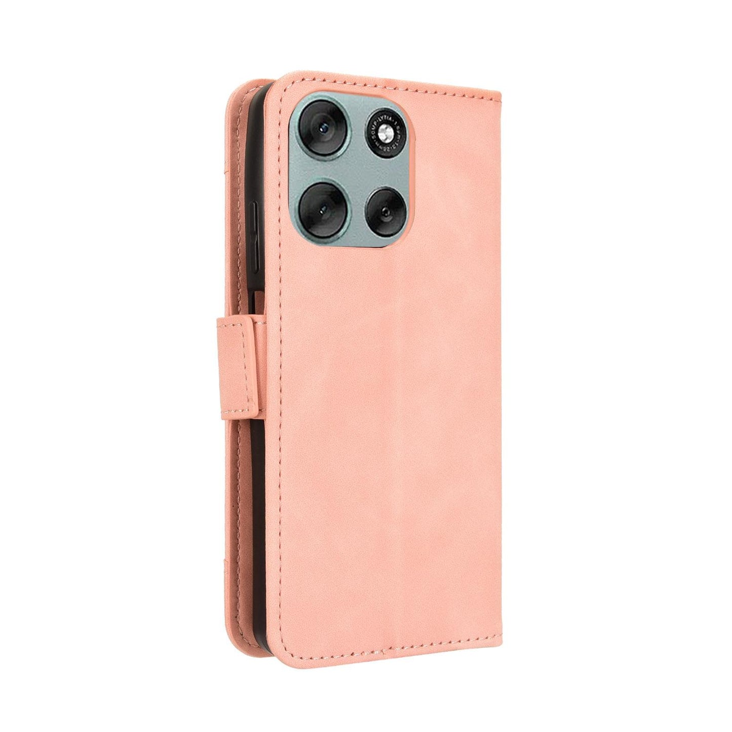 Motorola Moto G66y 5G Skin Feel PU Leather Wallet Phone Case with Card Slots, Cash Pocket, Magnetic Closure, Built-In Stand, Full Protection TPU Cover