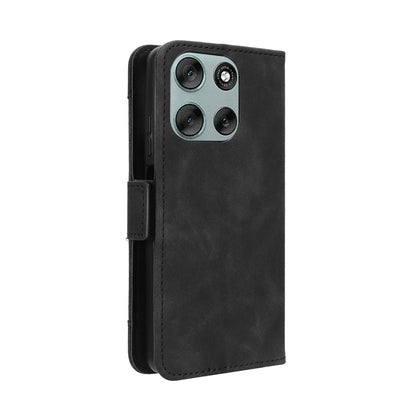 Motorola Moto G66y 5G Skin Feel PU Leather Wallet Phone Case with Card Slots, Cash Pocket, Magnetic Closure, Built-In Stand, Full Protection TPU Cover