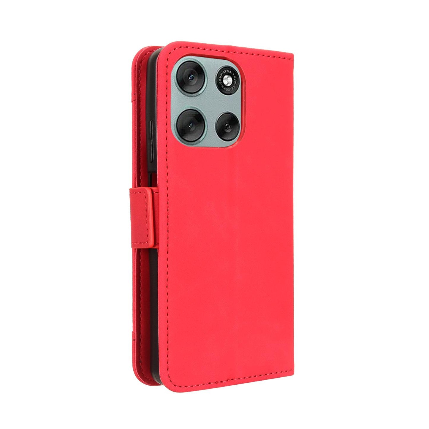 Motorola Moto G66y 5G Skin Feel PU Leather Wallet Phone Case with Card Slots, Cash Pocket, Magnetic Closure, Built-In Stand, Full Protection TPU Cover