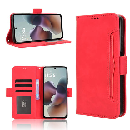 Motorola Moto G66y 5G Skin Feel PU Leather Wallet Phone Case with Card Slots, Cash Pocket, Magnetic Closure, Built-In Stand, Full Protection TPU Cover