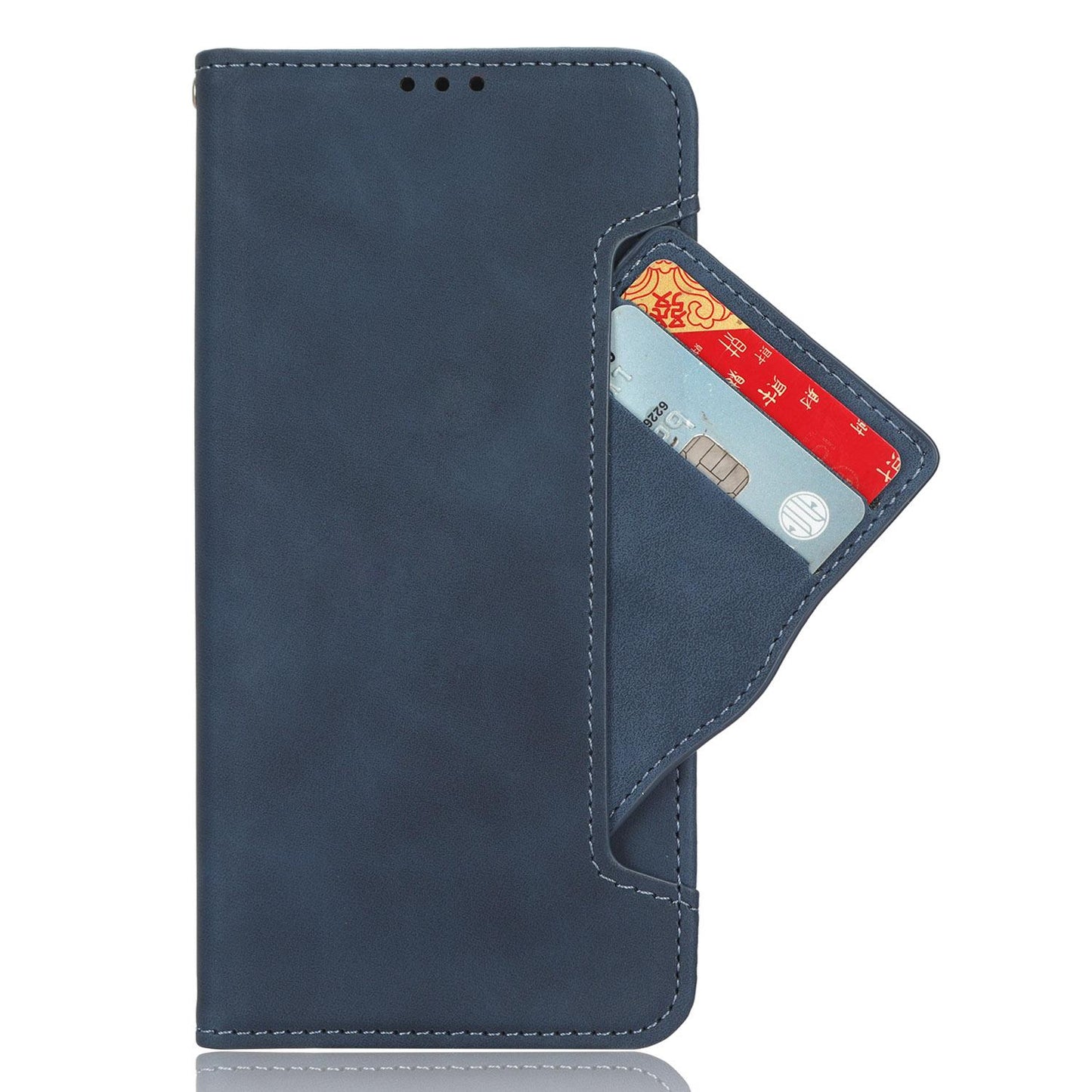 Motorola Moto G66y 5G Skin Feel PU Leather Wallet Phone Case with Card Slots, Cash Pocket, Magnetic Closure, Built-In Stand, Full Protection TPU Cover