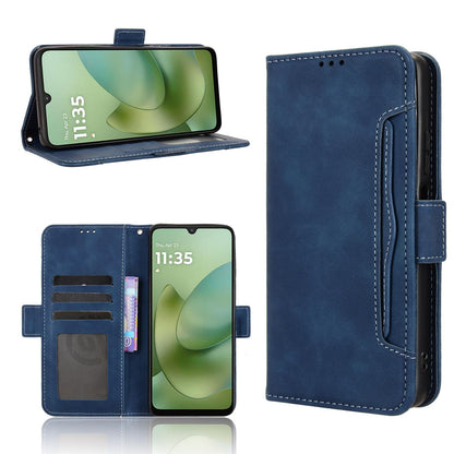 Motorola Moto G06 Skin Feel PU Leather Wallet Phone Case with Card Slots, Cash Pocket, Magnetic Closure, Built-In Stand, Full Protection TPU Cover