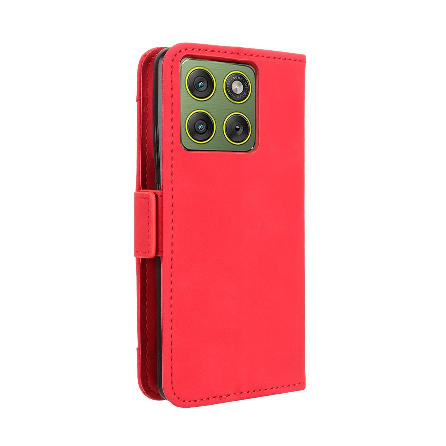 Motorola Edge 70 5G Skin Feel PU Leather Wallet Phone Case with Card Slots, Cash Pocket, Magnetic Closure, Built-In Stand, Full Protection TPU Cover