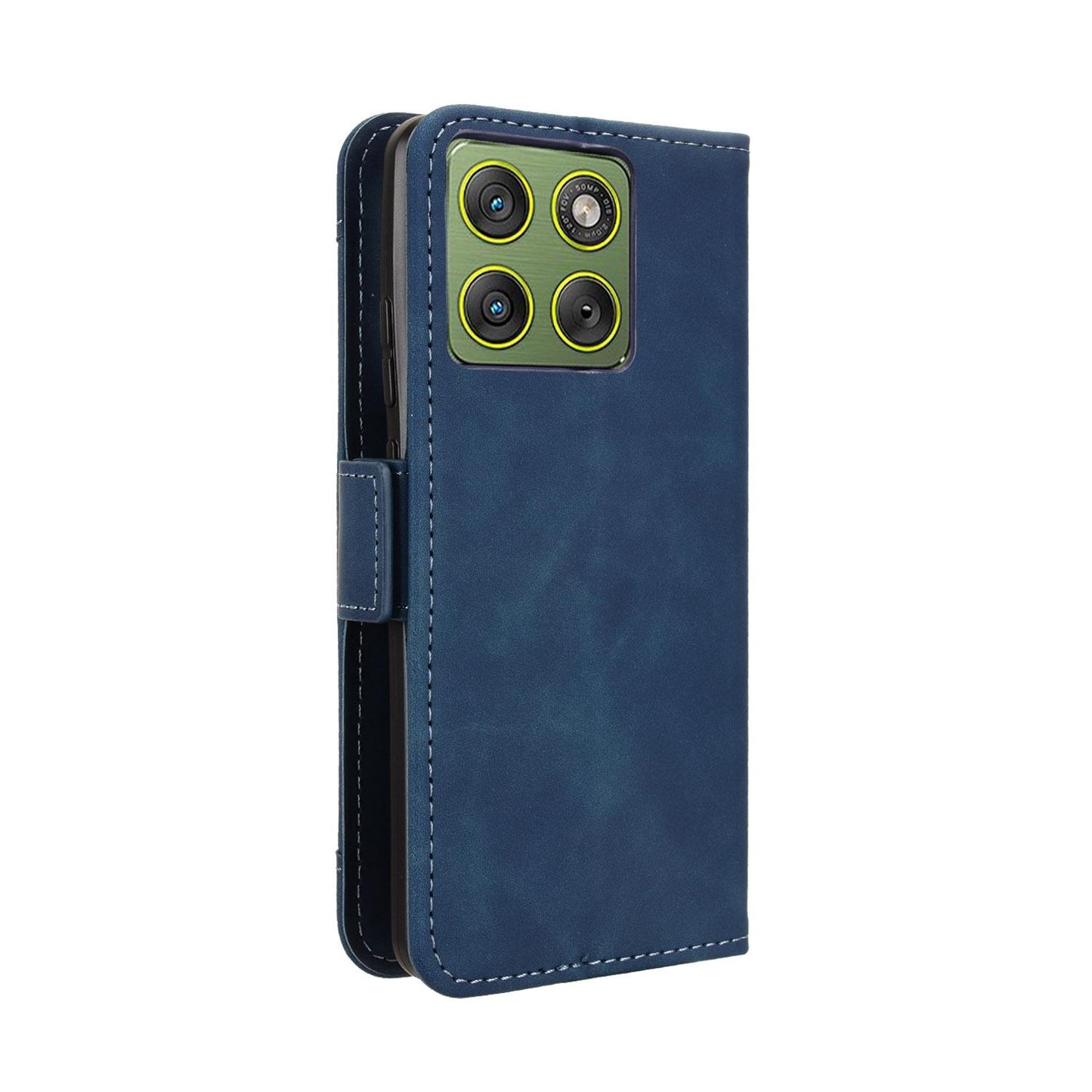 Motorola Edge 70 5G Skin Feel PU Leather Wallet Phone Case with Card Slots, Cash Pocket, Magnetic Closure, Built-In Stand, Full Protection TPU Cover