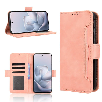 Motorola Edge 70 Fusion 5G Skin Feel PU Leather Wallet Phone Case with Card Slots, Cash Pocket, Magnetic Closure, Built-In Stand, Full Protection TPU Cover