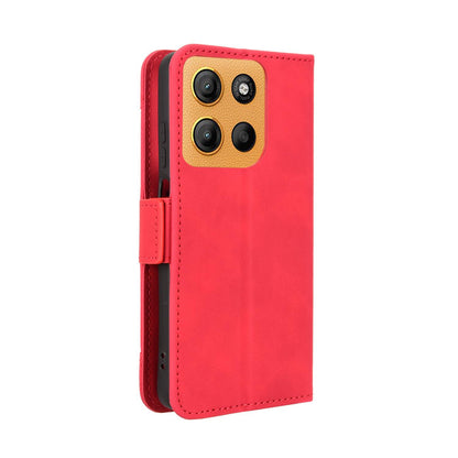 Motorola Moto G17 Power 4G Skin Feel PU Leather Wallet Phone Case with Card Slots, Cash Pocket, Magnetic Closure, Built-In Stand, Full Protection TPU Cover