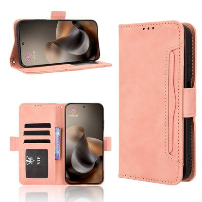 Motorola Moto G67 Skin Feel PU Leather Wallet Phone Case with Card Slots, Cash Pocket, Magnetic Closure, Built-In Stand, Full Protection TPU Cover
