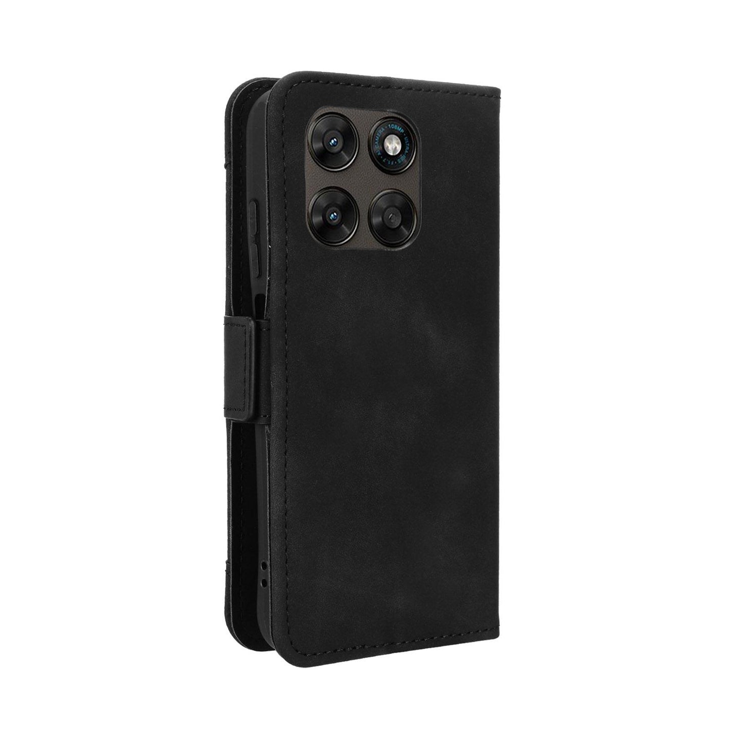 Motorola Moto G67 Skin Feel PU Leather Wallet Phone Case with Card Slots, Cash Pocket, Magnetic Closure, Built-In Stand, Full Protection TPU Cover