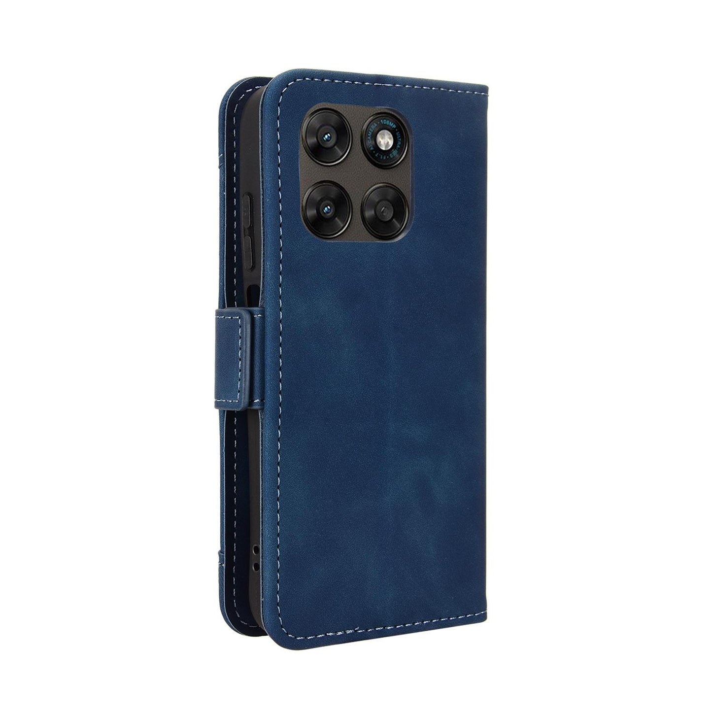 Motorola Moto G67 Skin Feel PU Leather Wallet Phone Case with Card Slots, Cash Pocket, Magnetic Closure, Built-In Stand, Full Protection TPU Cover