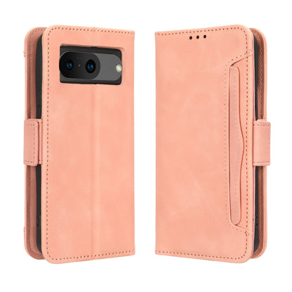 Google Pixel 8 Skin Feel PU Leather Wallet Phone Case with Card Slots, Cash Pocket, Magnetic Closure, Built-In Stand, Full Protection TPU Cover