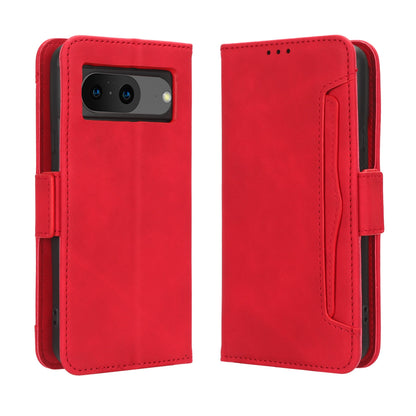 Google Pixel 8 Skin Feel PU Leather Wallet Phone Case with Card Slots, Cash Pocket, Magnetic Closure, Built-In Stand, Full Protection TPU Cover