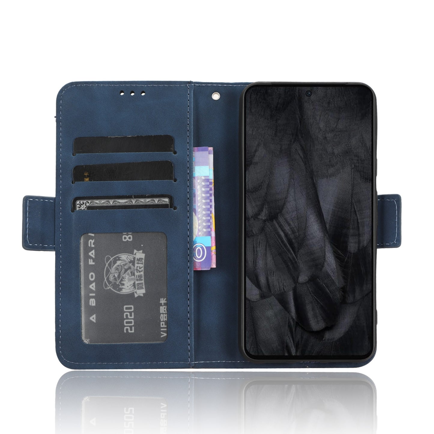 Google Pixel 8 Skin Feel PU Leather Wallet Phone Case with Card Slots, Cash Pocket, Magnetic Closure, Built-In Stand, Full Protection TPU Cover
