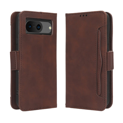 Google Pixel 8 Skin Feel PU Leather Wallet Phone Case with Card Slots, Cash Pocket, Magnetic Closure, Built-In Stand, Full Protection TPU Cover