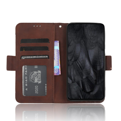 Google Pixel 8 Skin Feel PU Leather Wallet Phone Case with Card Slots, Cash Pocket, Magnetic Closure, Built-In Stand, Full Protection TPU Cover