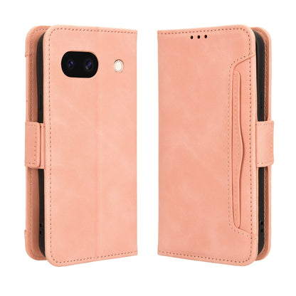 Google Pixel 8a Skin Feel PU Leather Wallet Phone Case with Card Slots, Cash Pocket, Magnetic Closure, Built-In Stand, Full Protection TPU Cover