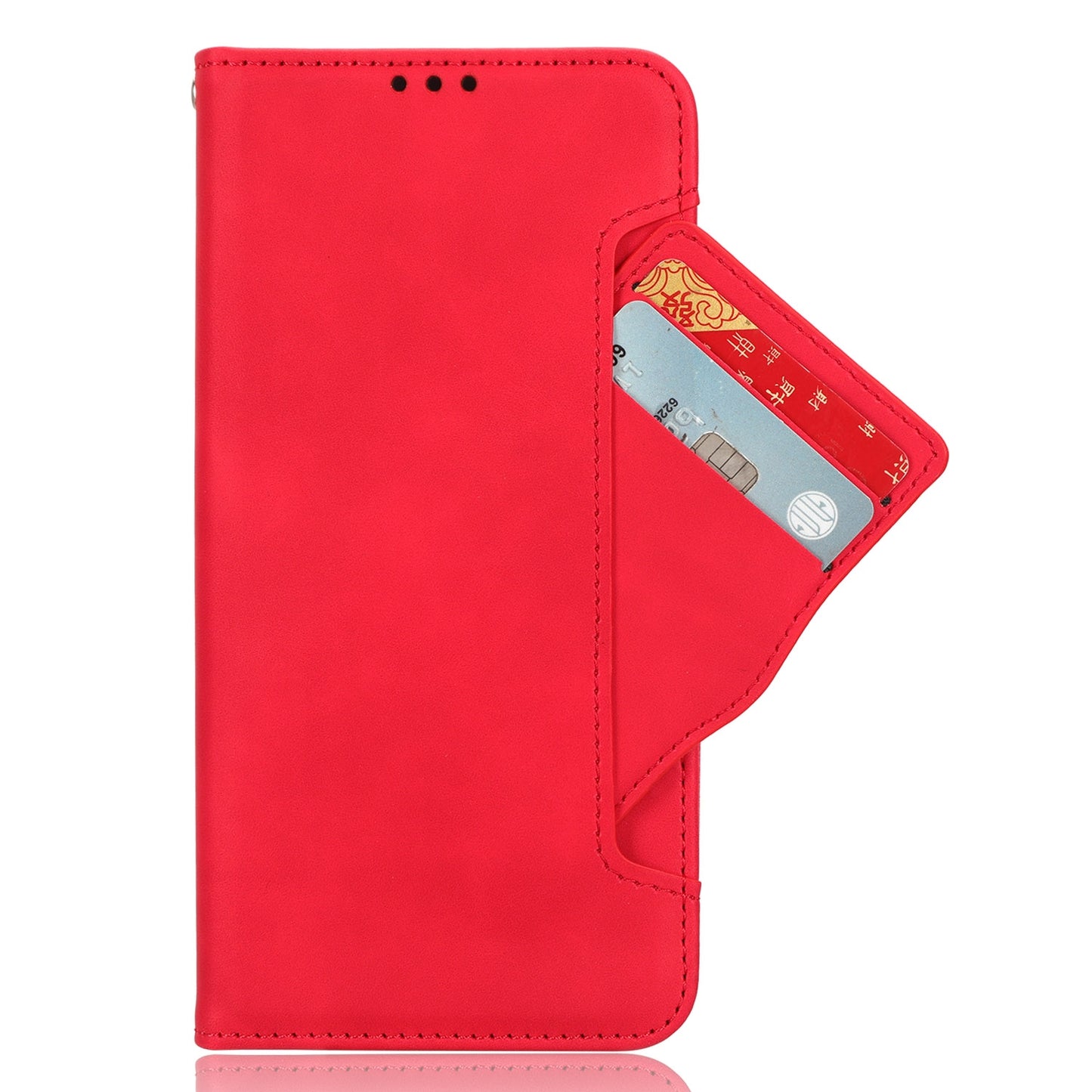 Google Pixel 8a Skin Feel PU Leather Wallet Phone Case with Card Slots, Cash Pocket, Magnetic Closure, Built-In Stand, Full Protection TPU Cover