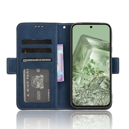 Google Pixel 8a Skin Feel PU Leather Wallet Phone Case with Card Slots, Cash Pocket, Magnetic Closure, Built-In Stand, Full Protection TPU Cover