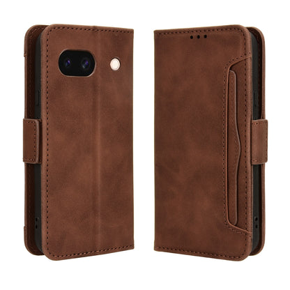 Google Pixel 8a Skin Feel PU Leather Wallet Phone Case with Card Slots, Cash Pocket, Magnetic Closure, Built-In Stand, Full Protection TPU Cover