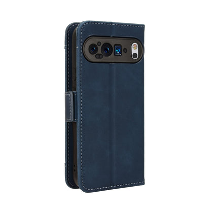 Google Pixel 9 Pro Skin Feel PU Leather Wallet Phone Case with Card Slots, Cash Pocket, Magnetic Closure, Built-In Stand, Full Protection TPU Cover