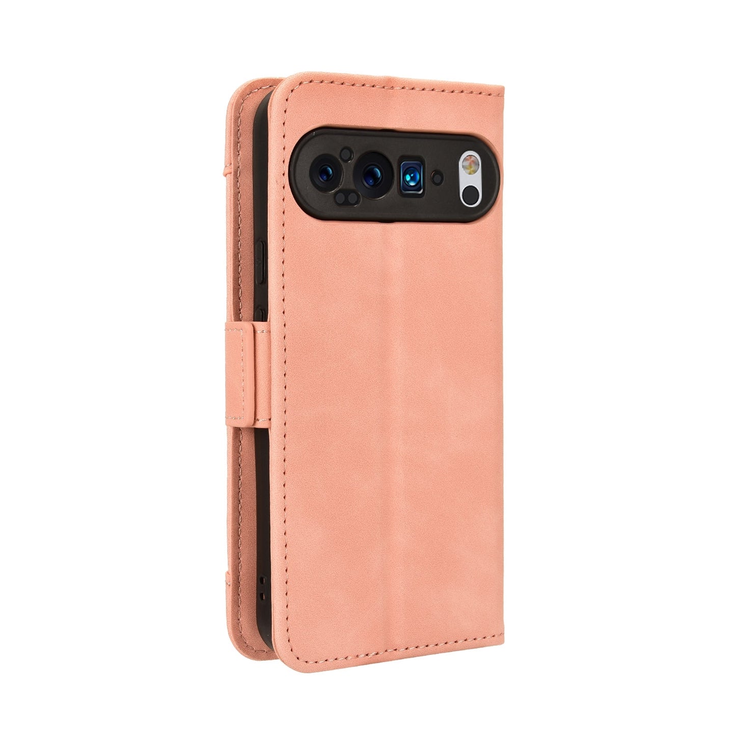 Google Pixel 9 Skin Feel PU Leather Wallet Phone Case with Card Slots, Cash Pocket, Magnetic Closure, Built-In Stand, Full Protection TPU Cover