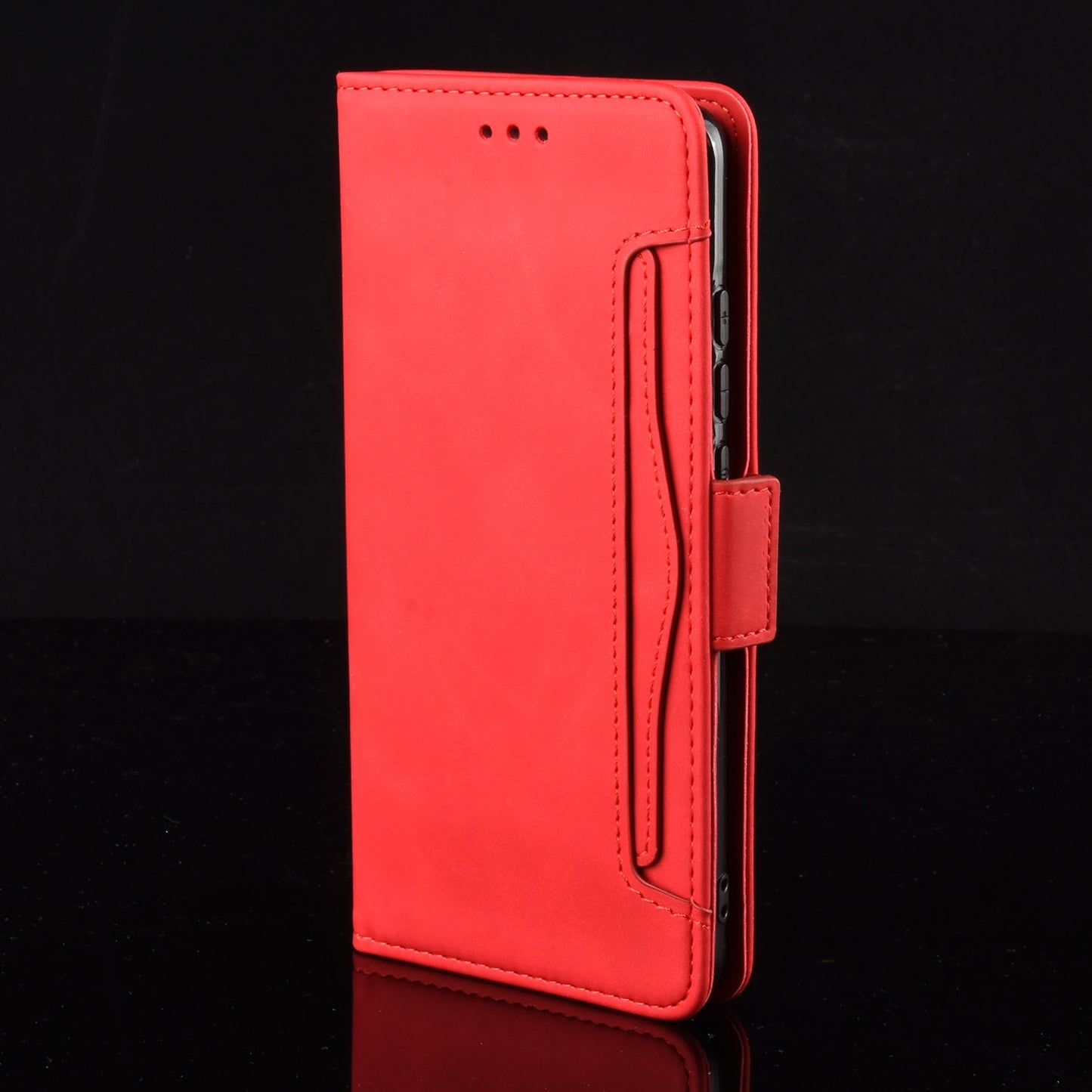 Google Pixel 9 Skin Feel PU Leather Wallet Phone Case with Card Slots, Cash Pocket, Magnetic Closure, Built-In Stand, Full Protection TPU Cover