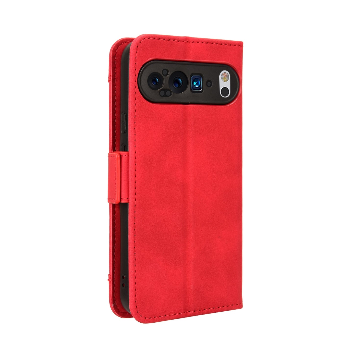 Google Pixel 9 Skin Feel PU Leather Wallet Phone Case with Card Slots, Cash Pocket, Magnetic Closure, Built-In Stand, Full Protection TPU Cover