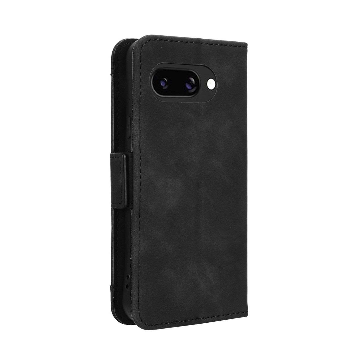 Google Pixel 9a Skin Feel PU Leather Wallet Phone Case with Card Slots, Cash Pocket, Magnetic Closure, Built-In Stand, Full Protection TPU Cover