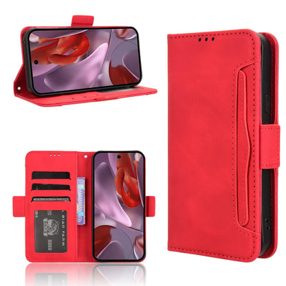 Google Pixel 9a Skin Feel PU Leather Wallet Phone Case with Card Slots, Cash Pocket, Magnetic Closure, Built-In Stand, Full Protection TPU Cover