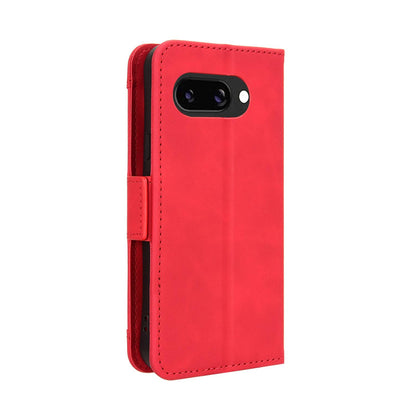 Google Pixel 9a Skin Feel PU Leather Wallet Phone Case with Card Slots, Cash Pocket, Magnetic Closure, Built-In Stand, Full Protection TPU Cover