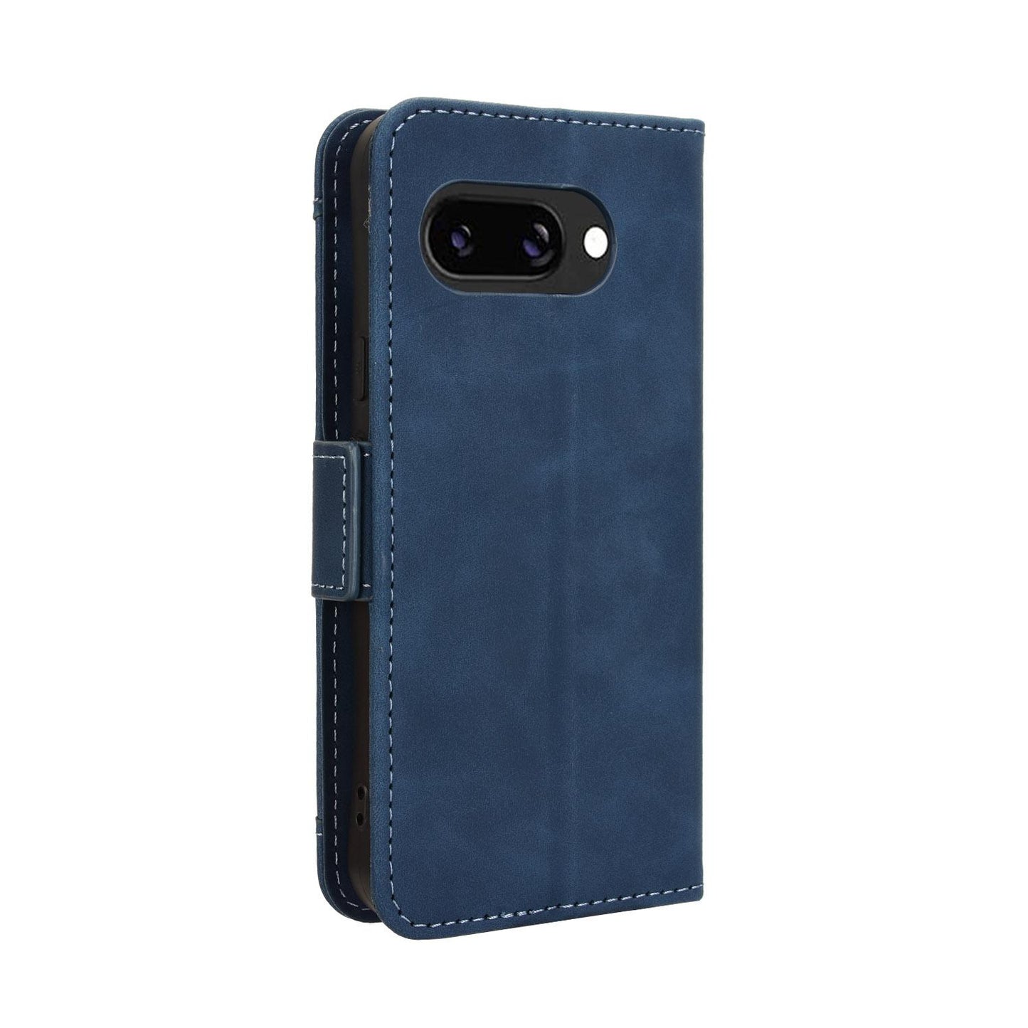 Google Pixel 9a Skin Feel PU Leather Wallet Phone Case with Card Slots, Cash Pocket, Magnetic Closure, Built-In Stand, Full Protection TPU Cover