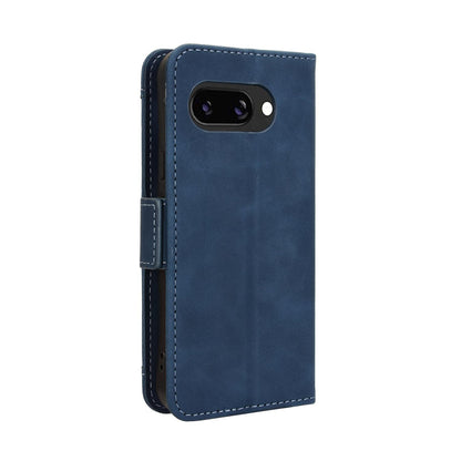 Google Pixel 9a Skin Feel PU Leather Wallet Phone Case with Card Slots, Cash Pocket, Magnetic Closure, Built-In Stand, Full Protection TPU Cover