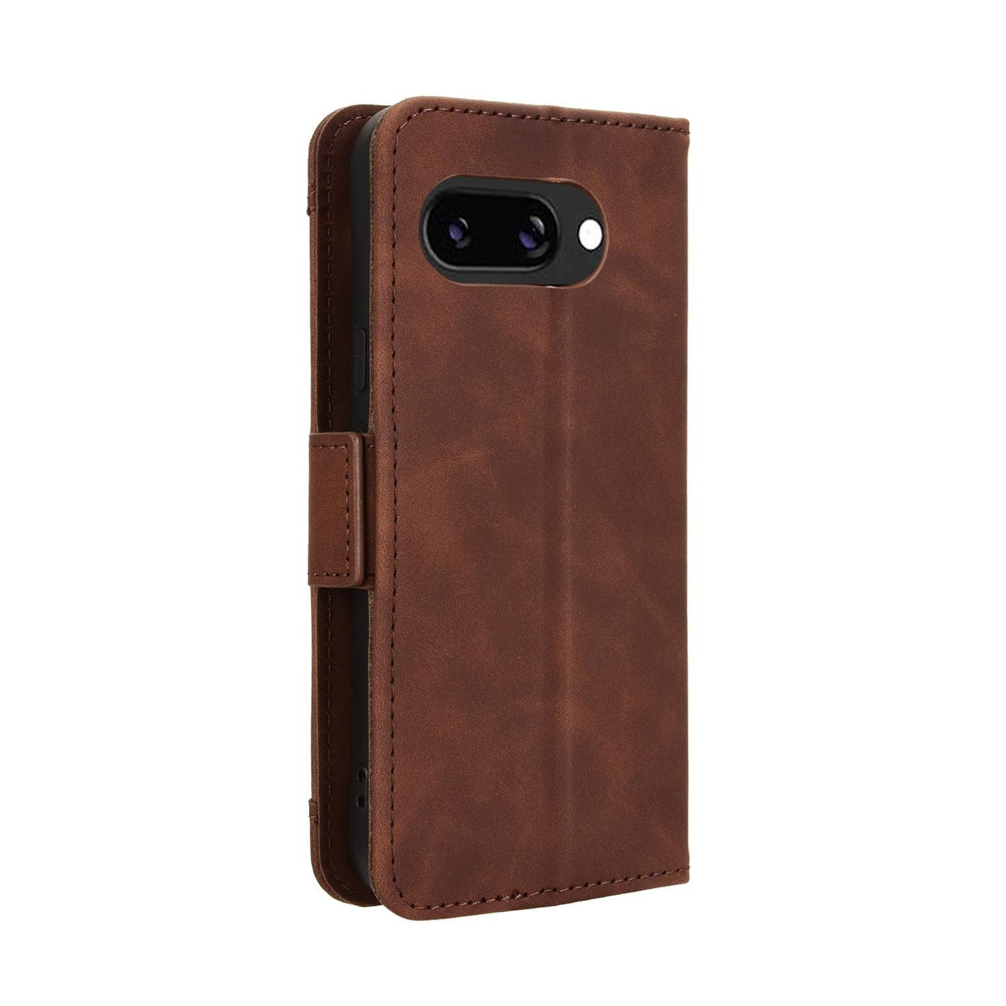 Google Pixel 9a Skin Feel PU Leather Wallet Phone Case with Card Slots, Cash Pocket, Magnetic Closure, Built-In Stand, Full Protection TPU Cover